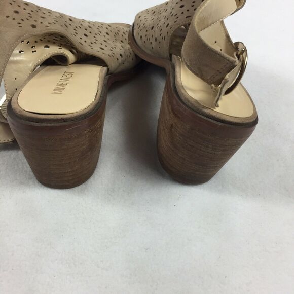 Nine West Perforated Open Toe Low Ankle Booties - Picture 5 of 9